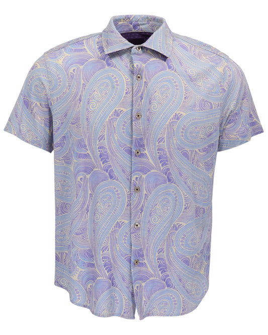 TYLER MARAKESH PAISLEY HELIO MENS SHORT SLEEVE SHIRT
