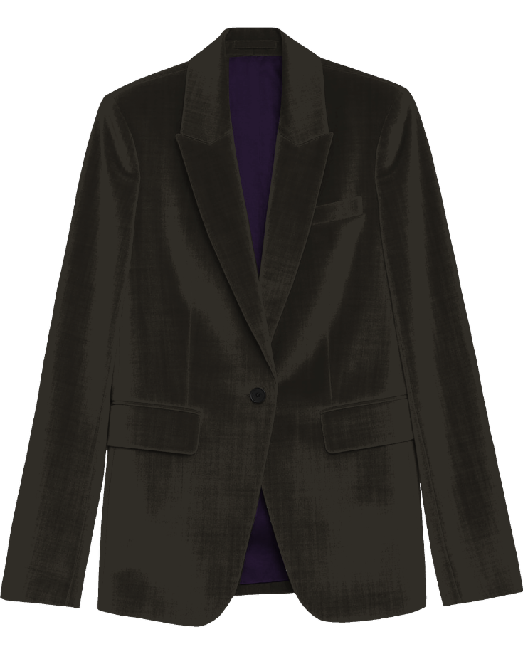 JOLENE BROWNIE WOMEN'S VELVET TAILORED JACKET