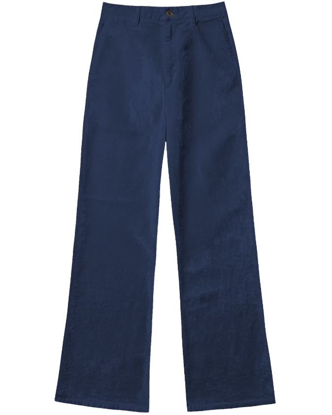 POPPY NAVY WOMEN'S VELVET HIGH-RISE PANT