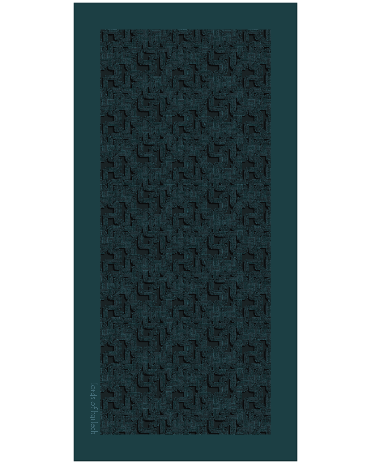 SAPPHIRA BLONS GEO BLACK WOMEN'S SILK WRAP SCARF