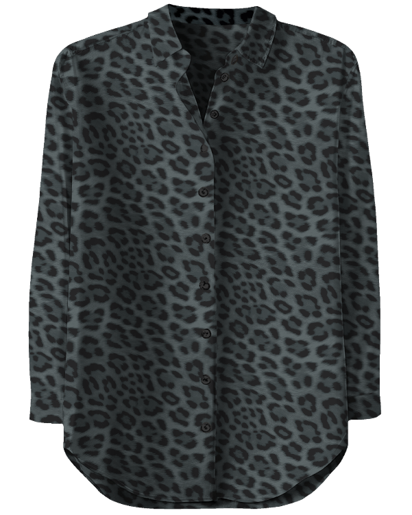 SOPHIE LEOPARD SMOKE WOMEN'S LONG-SLEEVE SHIRT