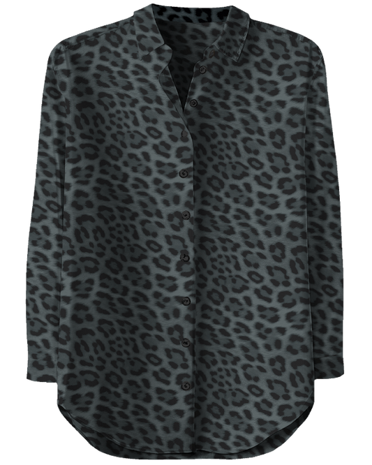SOPHIE LEOPARD SMOKE WOMEN'S LONG-SLEEVE SHIRT