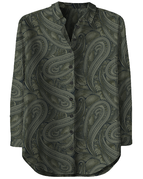 SOPHIE PAISLEY BADALONA SAGE WOMEN'S LONG-SLEEVE SHIRT