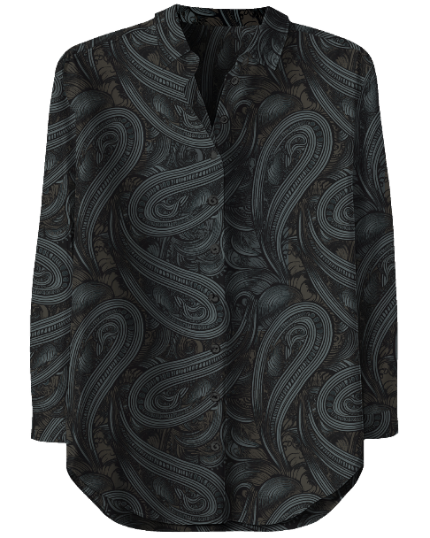 SOPHIE PAISLEY BADALONA SMOKE WOMEN'S LONG-SLEEVE SHIRT
