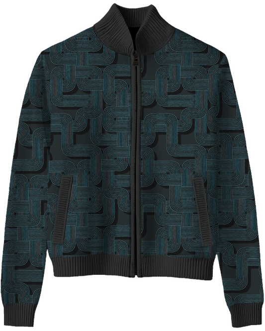 SUSAN BLONS GEO SMOKE WOMEN'S SWEATER
