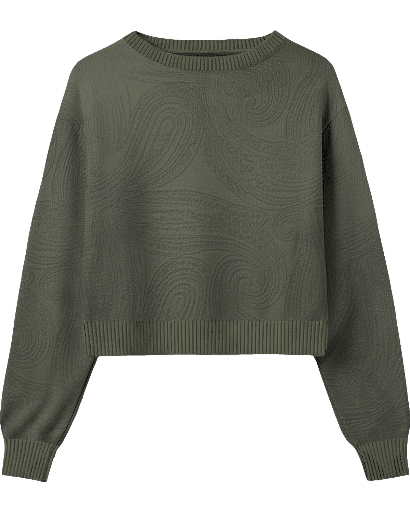 CRISSY SAGE WOMEN'S CROPPED MERINO SWEATER