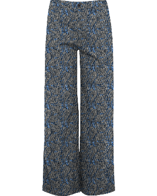 PHILLIS MAURICE PAISLEY BLUE WOMEN'S STRETCH TENCEL TAILORED PANT