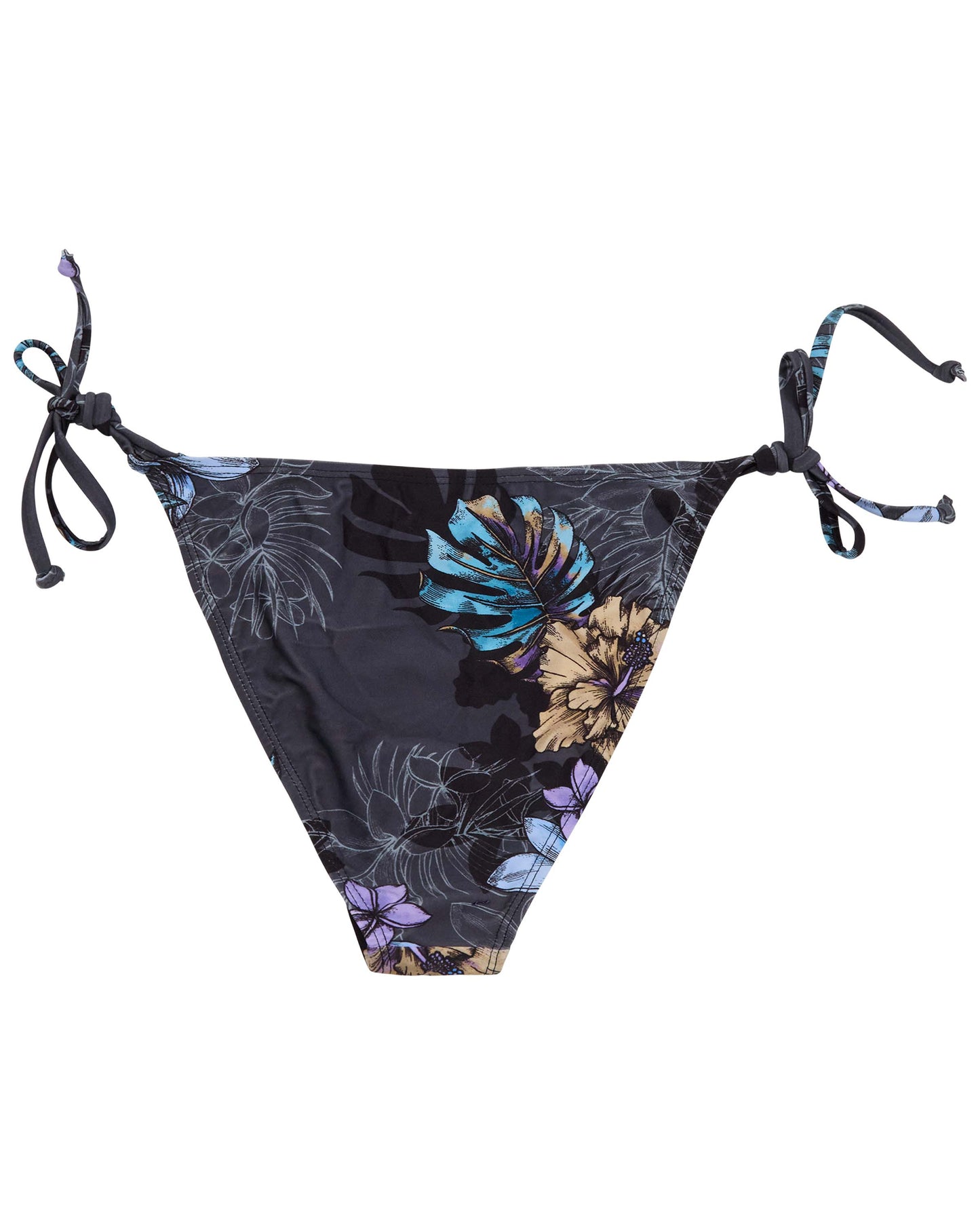 BONITA EXOTIC FLORAL BLACK WOMENS BIKINI BOTTOM