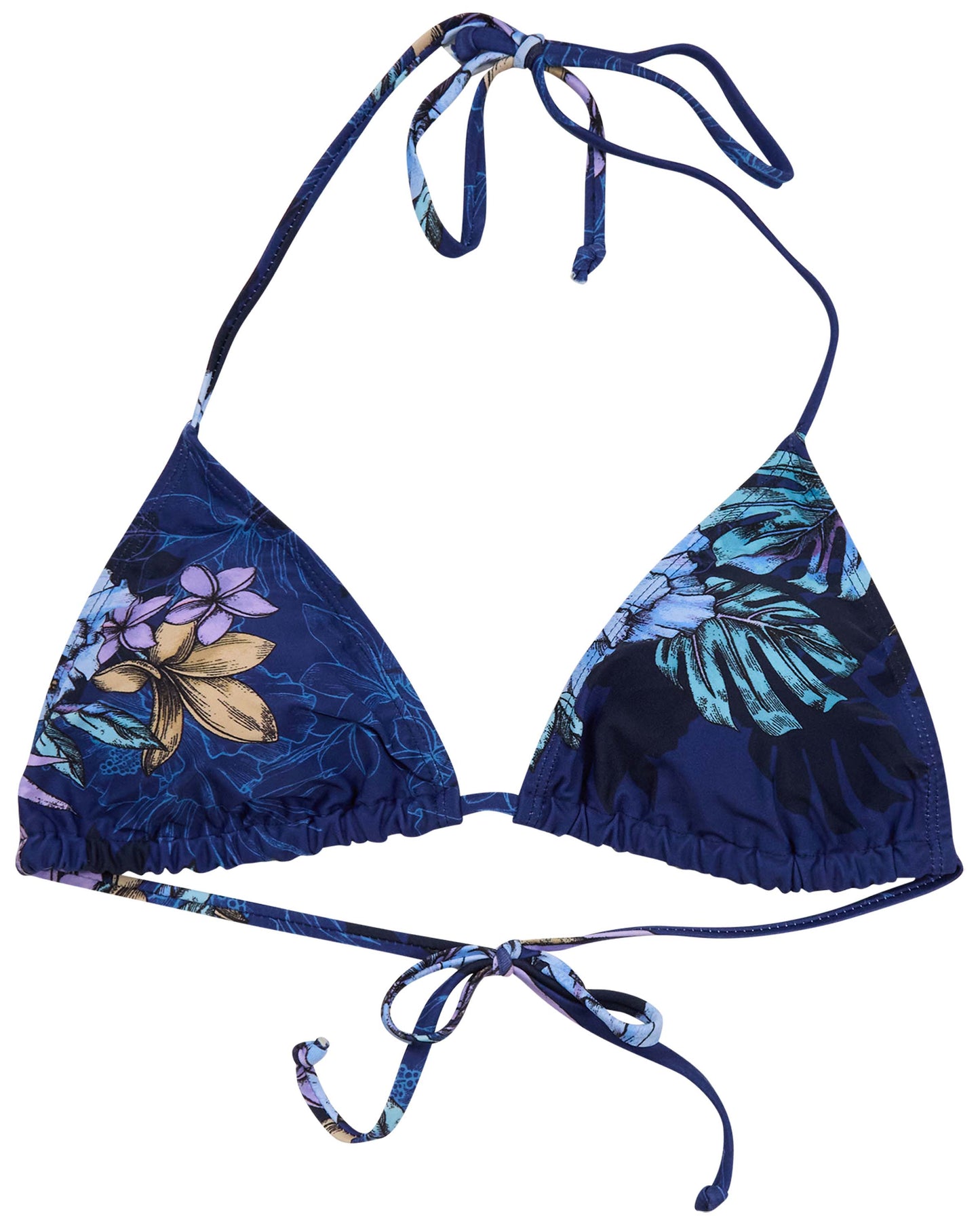 FLAVIA EXOTIC FLORAL NAVY WOMENS BIKINI TOP
