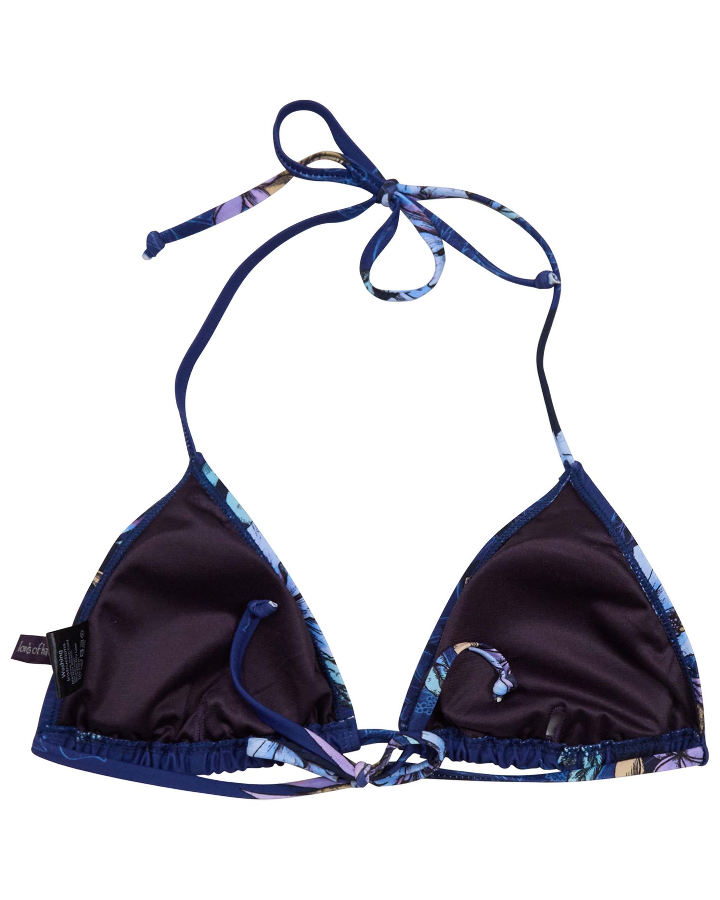 FLAVIA EXOTIC FLORAL NAVY WOMENS BIKINI TOP