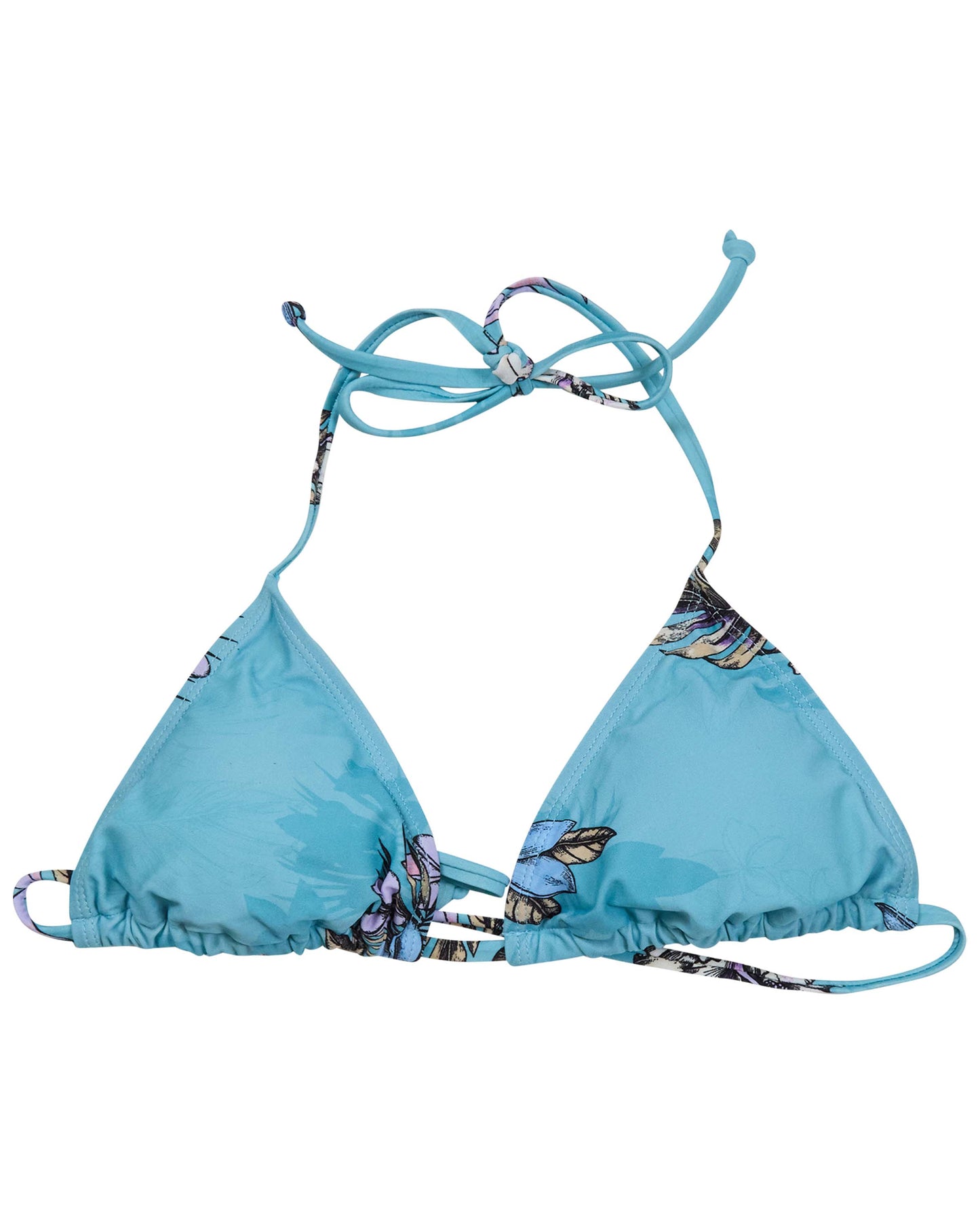 FLAVIA EXOTIC FLORAL TEAL WOMENS BIKINI TOP