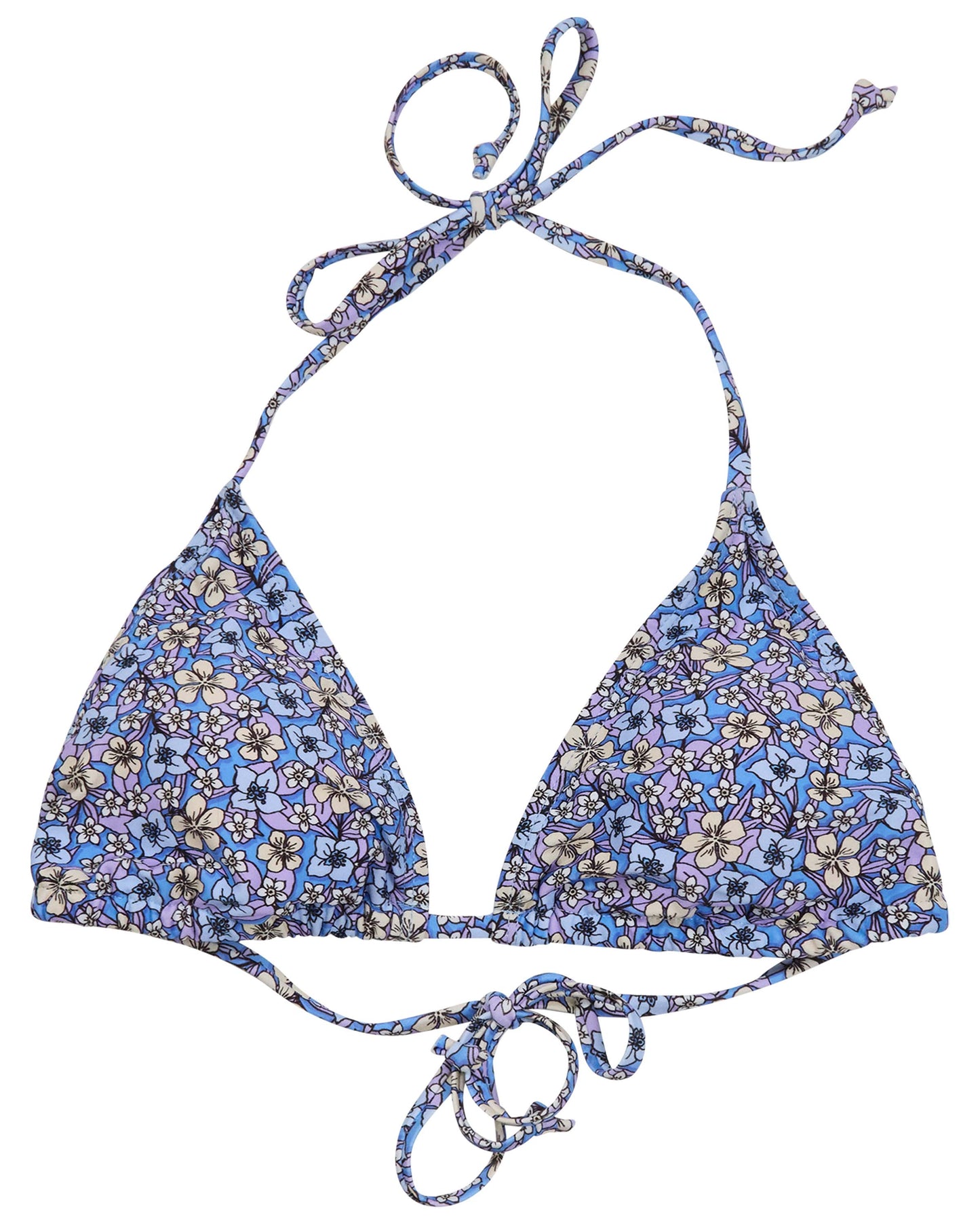 FLAVIA FLORAL FIELD BLUE WOMENS BIKINI TOP
