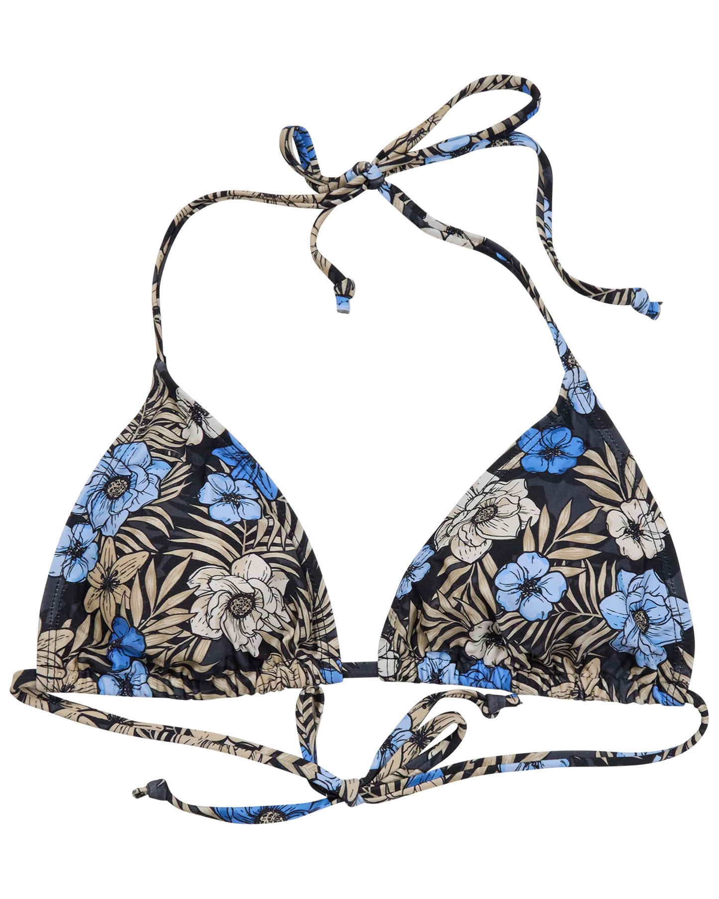FLAVIA TROPICAL MIX BLACK WOMENS BIKINI TOP
