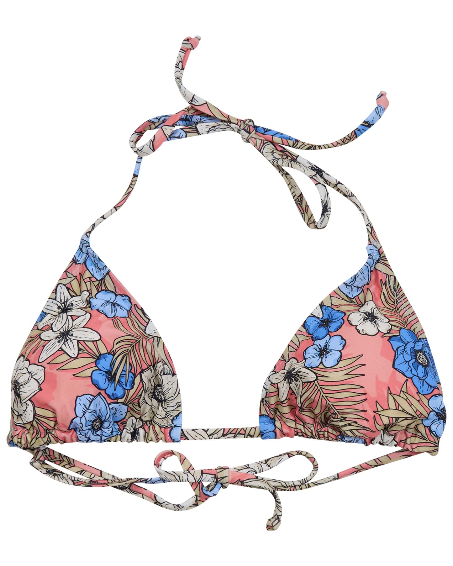 FLAVIA TROPICAL MIX CORAL WOMENS BIKINI TOP