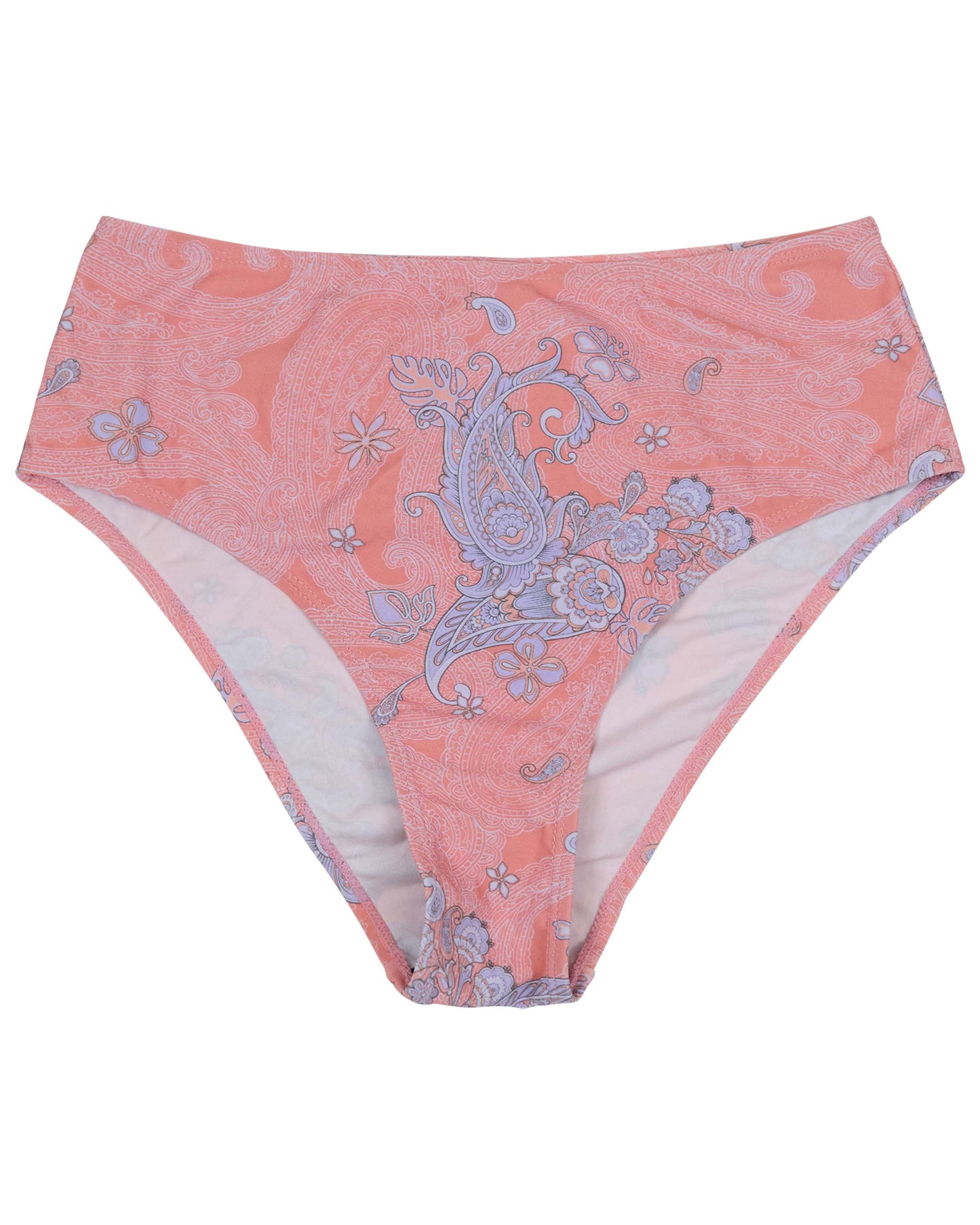 HENRIETTA PAISLEY EXPLOSION CORAL WOMENS SWIMSUIT BOTTOM