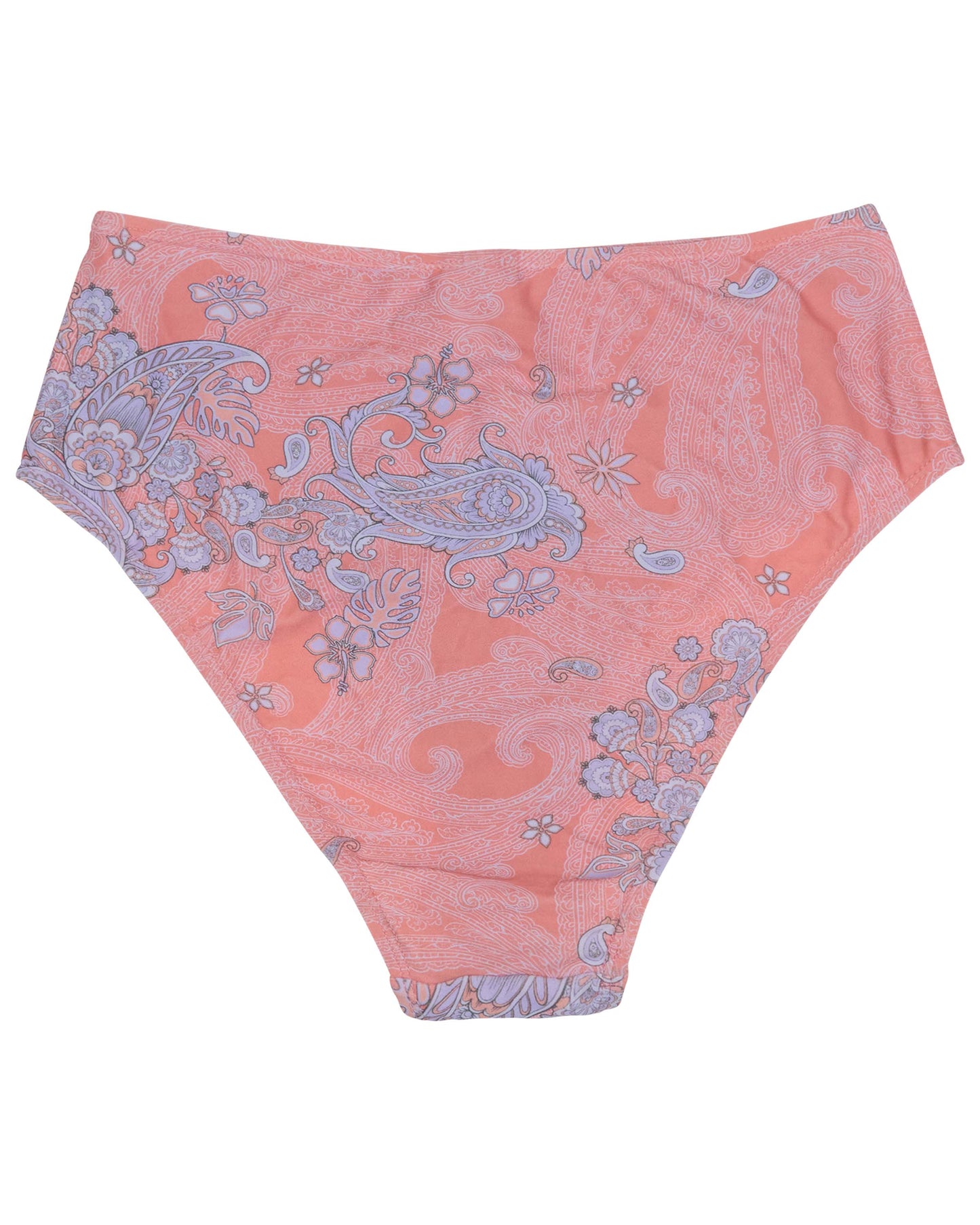 HENRIETTA PAISLEY EXPLOSION CORAL WOMENS SWIMSUIT BOTTOM