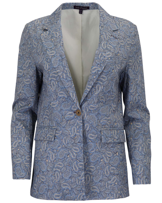JANE PAISLEY PILE NATURAL WOMENS TAILORED BLAZER