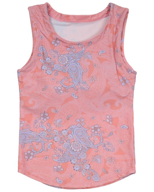 TAHLIA PAISLEY EXPLOSION CORAL WOMENS BIKINI TOP