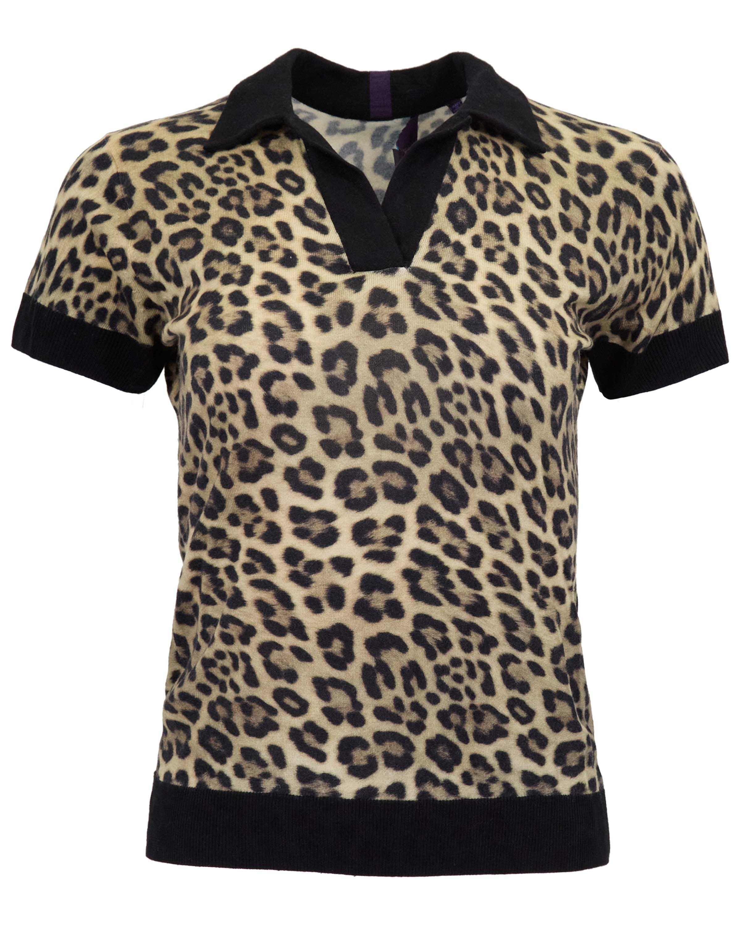 JESSICA LEOPARD BROWN WOMENS MERINO SILK CASHMERE POLO – Lords of