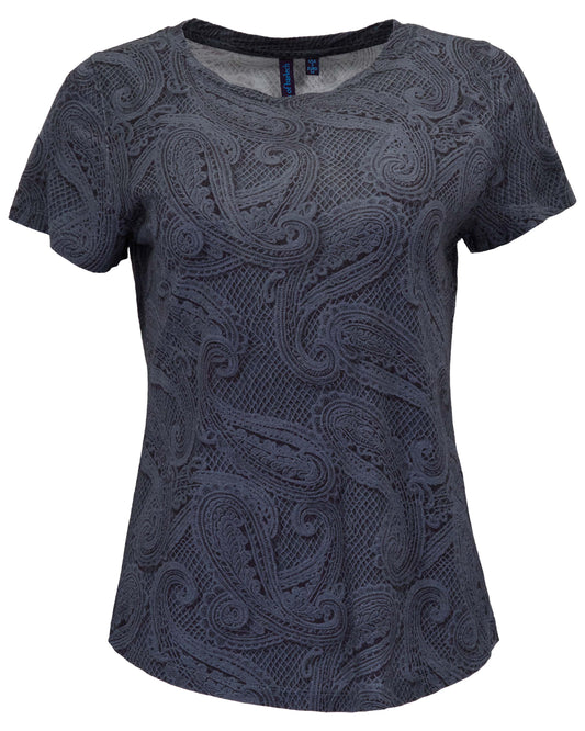 KATHERINE CROCHET CAVIAR WOMENS CAP SLEEVE TOP