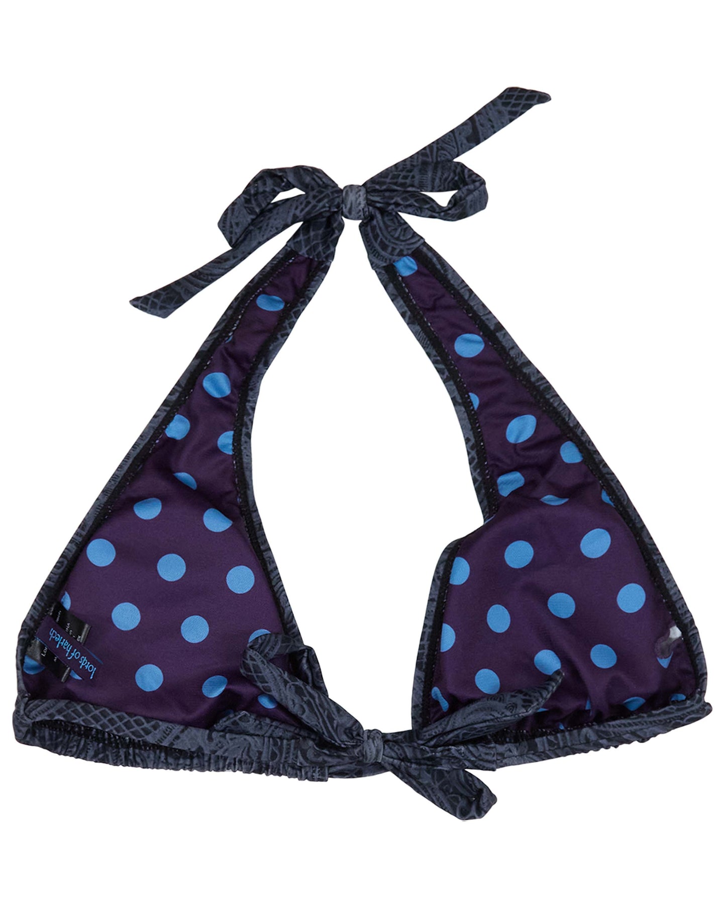 RAQUEL CROCHET PAISLEY CAVIAR WOMENS BIKINI TOP