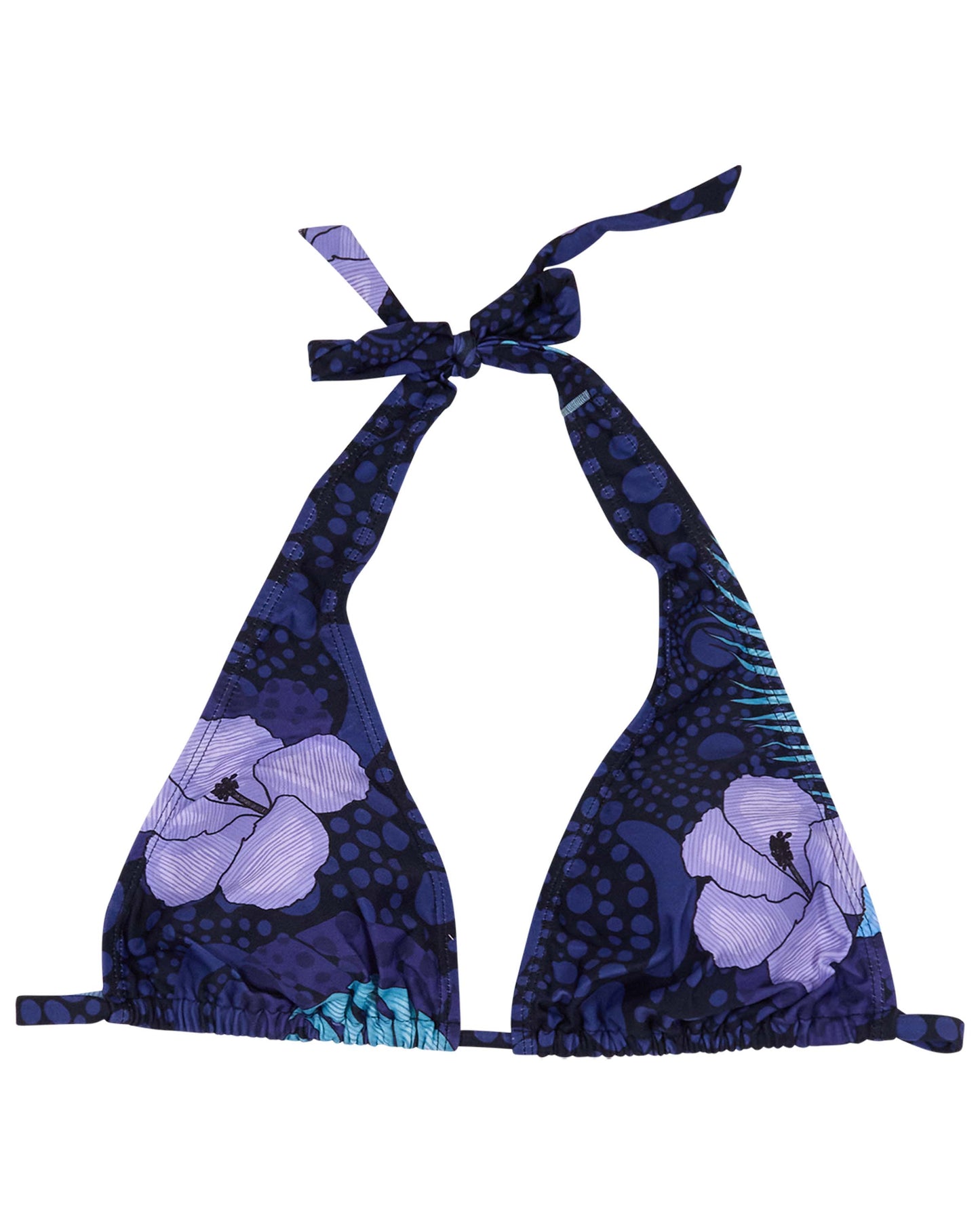 RAQUEL TROPICAL FANTASY NAVY WOMENS BIKINI TOP
