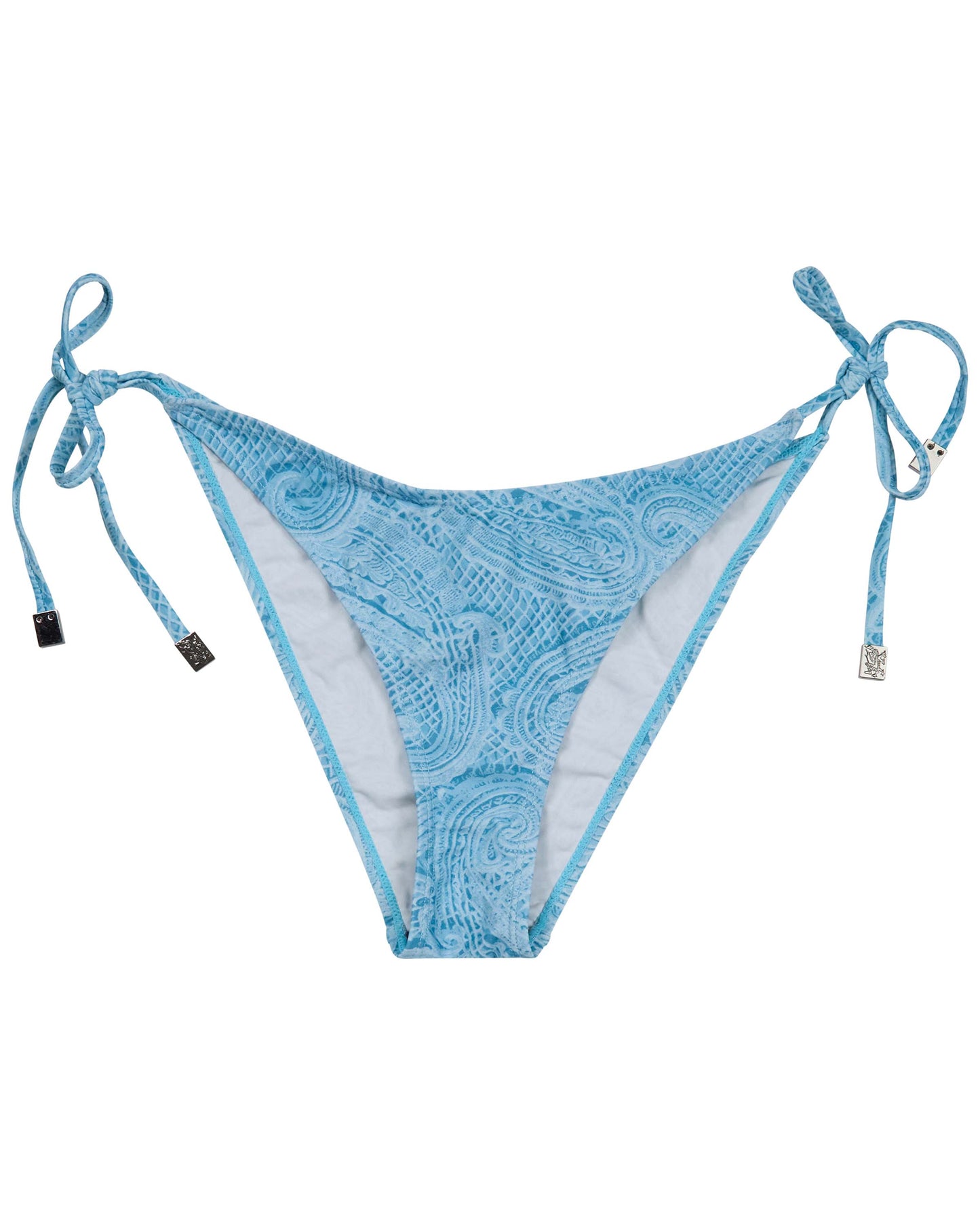 SAMARA CROCHET PAISLEY TEAL WOMENS BIKINI BOTTOM