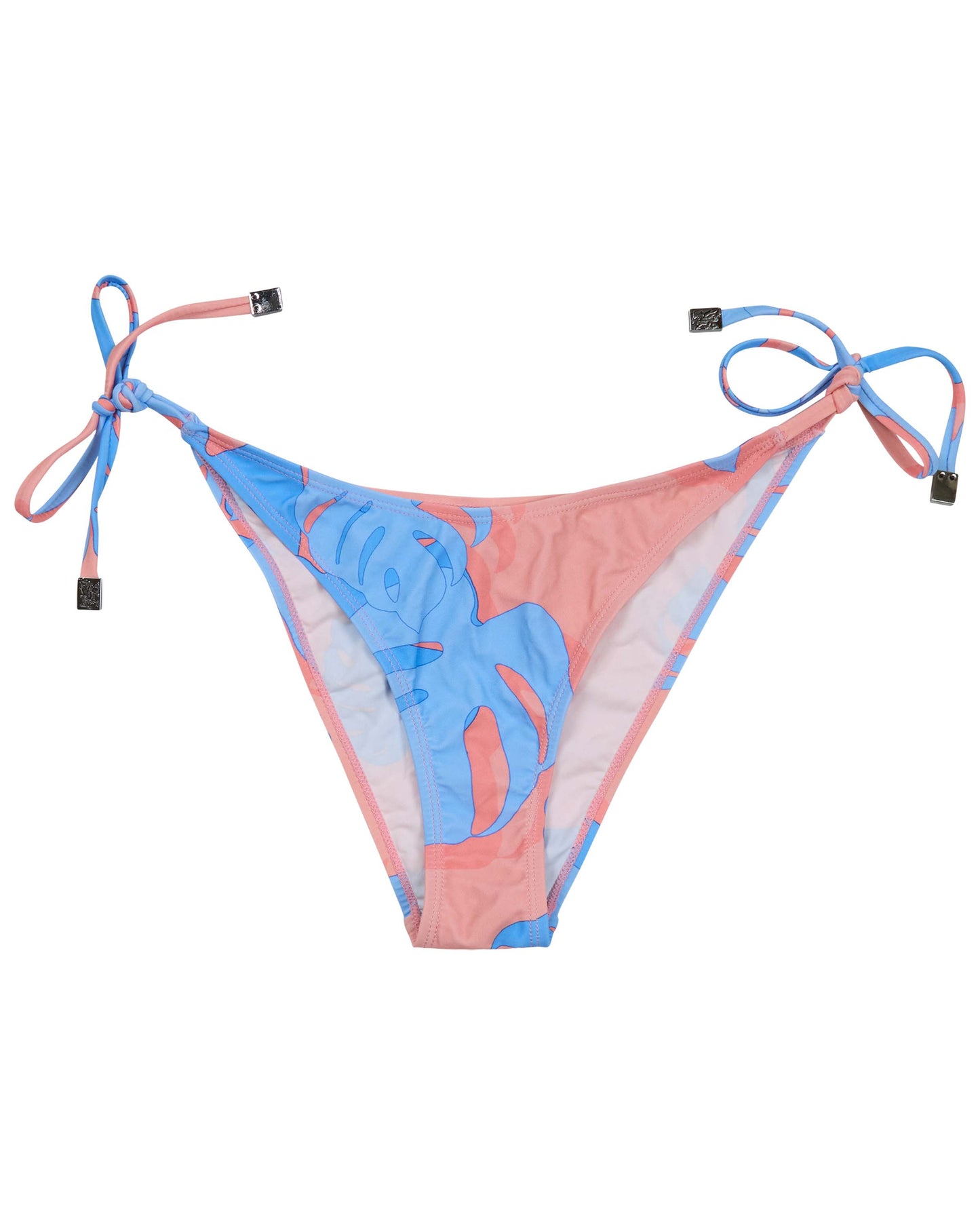 SAMARA MONSTERA FLORAL CORAL WOMENS BIKINI BOTTOM