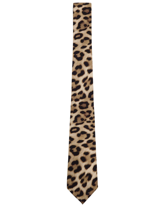 TALIA LEOPARD BROWN WOMENS PRINTED TIE