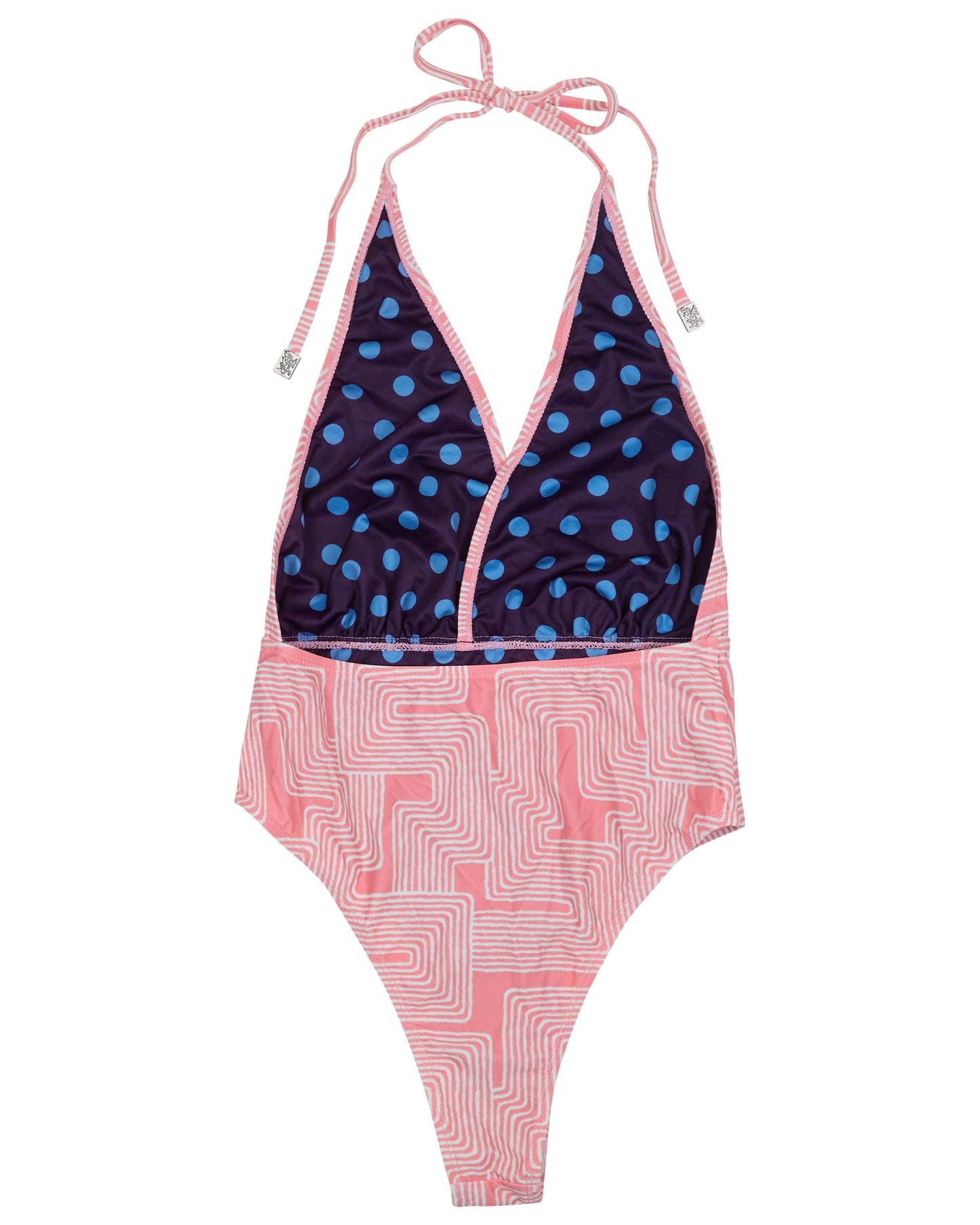 XENA INTER TWINE CORAL WOMENS HALTER ONE-PIECE SWIMSUIT