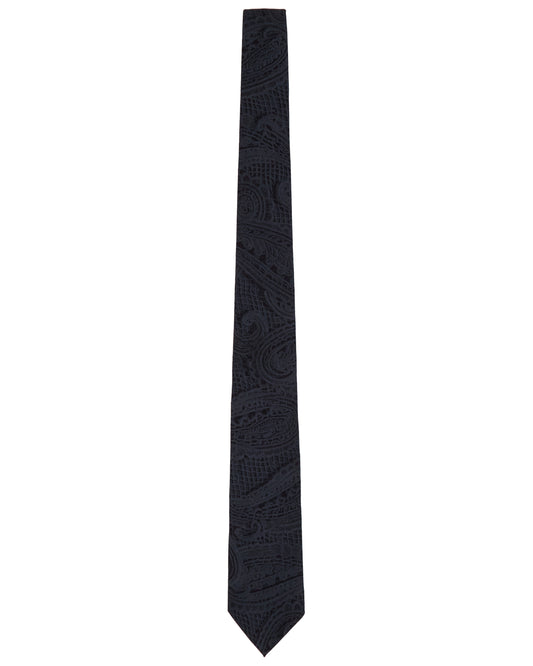 TALIA CROCHET PAISLEY CAVIAR WOMENS PRINTED TIE
