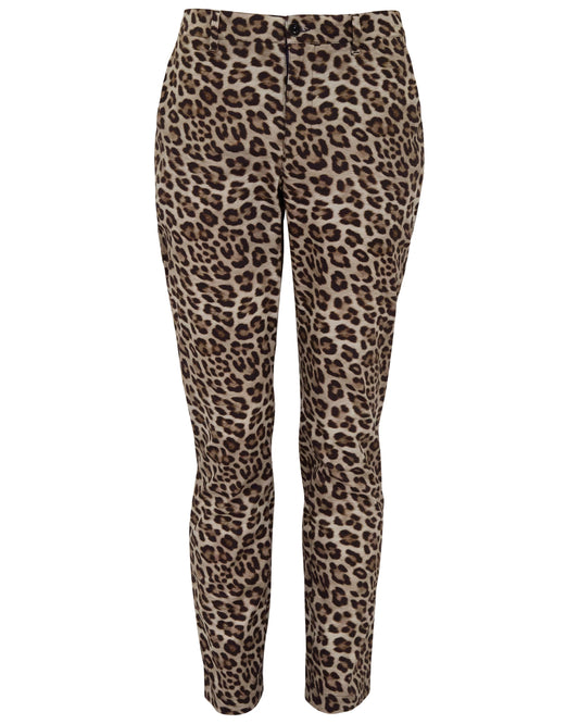 CHARLES LEOPARD BROWN MENS TAILORED PANT