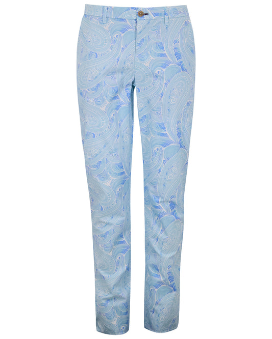 CASPIAN MARAKESH PAISLEY TEAL MENS TAILORED PANT