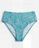 HENRIETTA PAISLEY EXPLOSION TEAL WOMENS SWIMSUIT BOTTOM