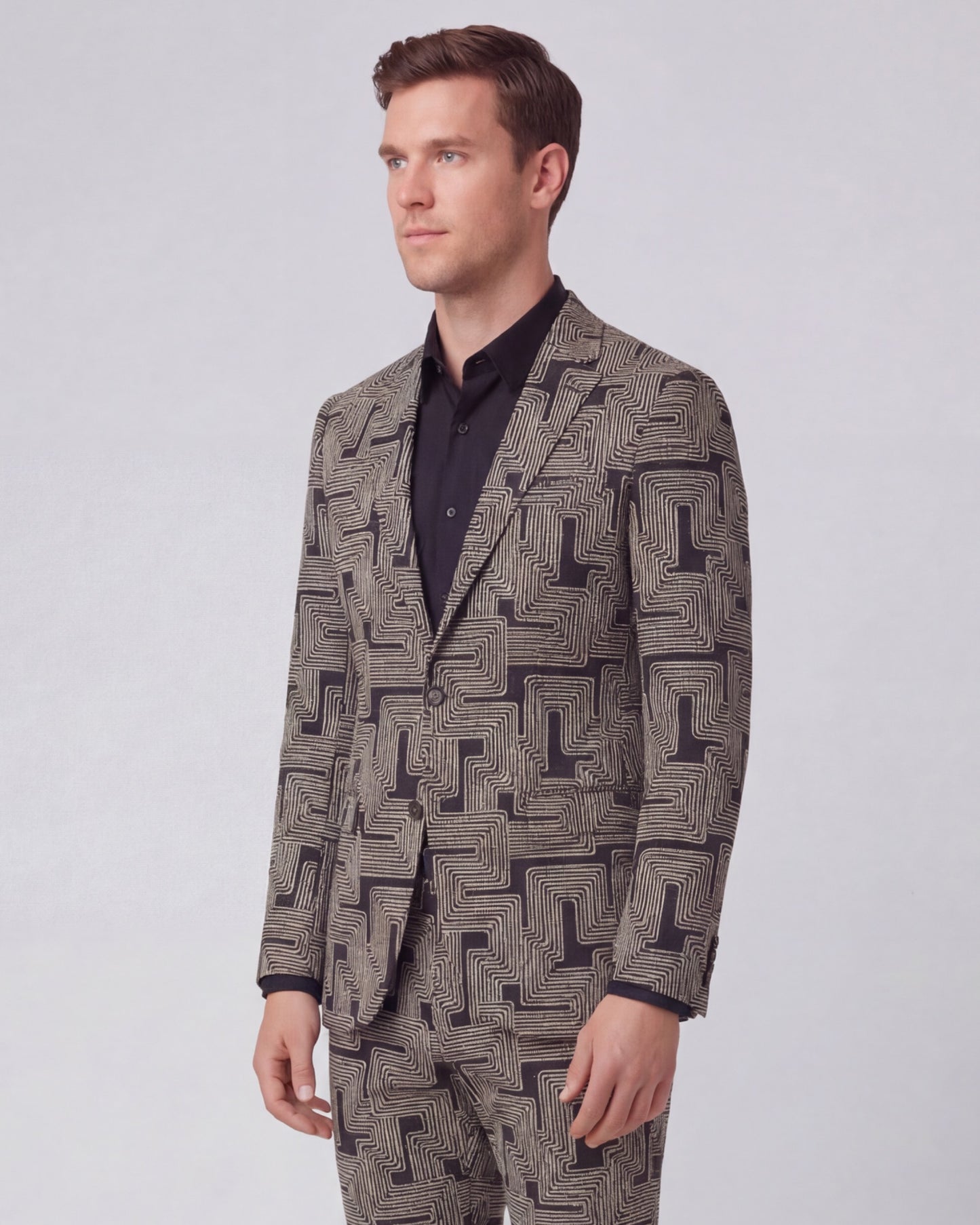 JULIUS INTER TWINE BLACK MENS TAILORED BLAZER