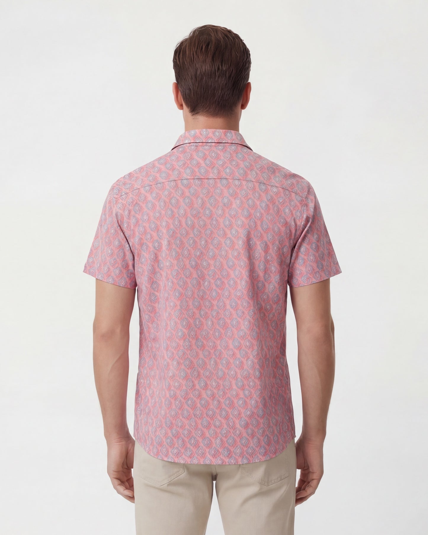 TOBIAS MUD GEO CORAL MENS MERINO WOOL SHIRT