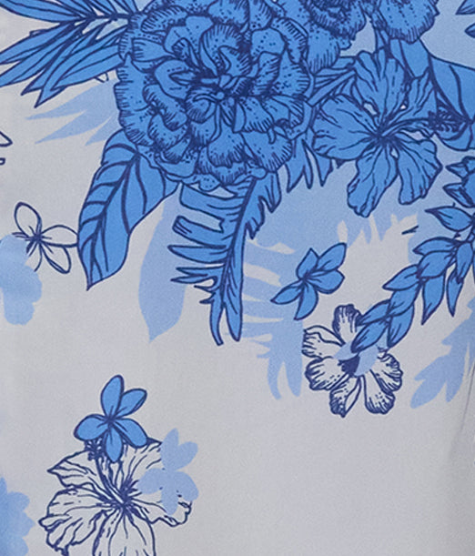 SCOTT MONO FLORAL WHITE MENS PRINTED SHIRT