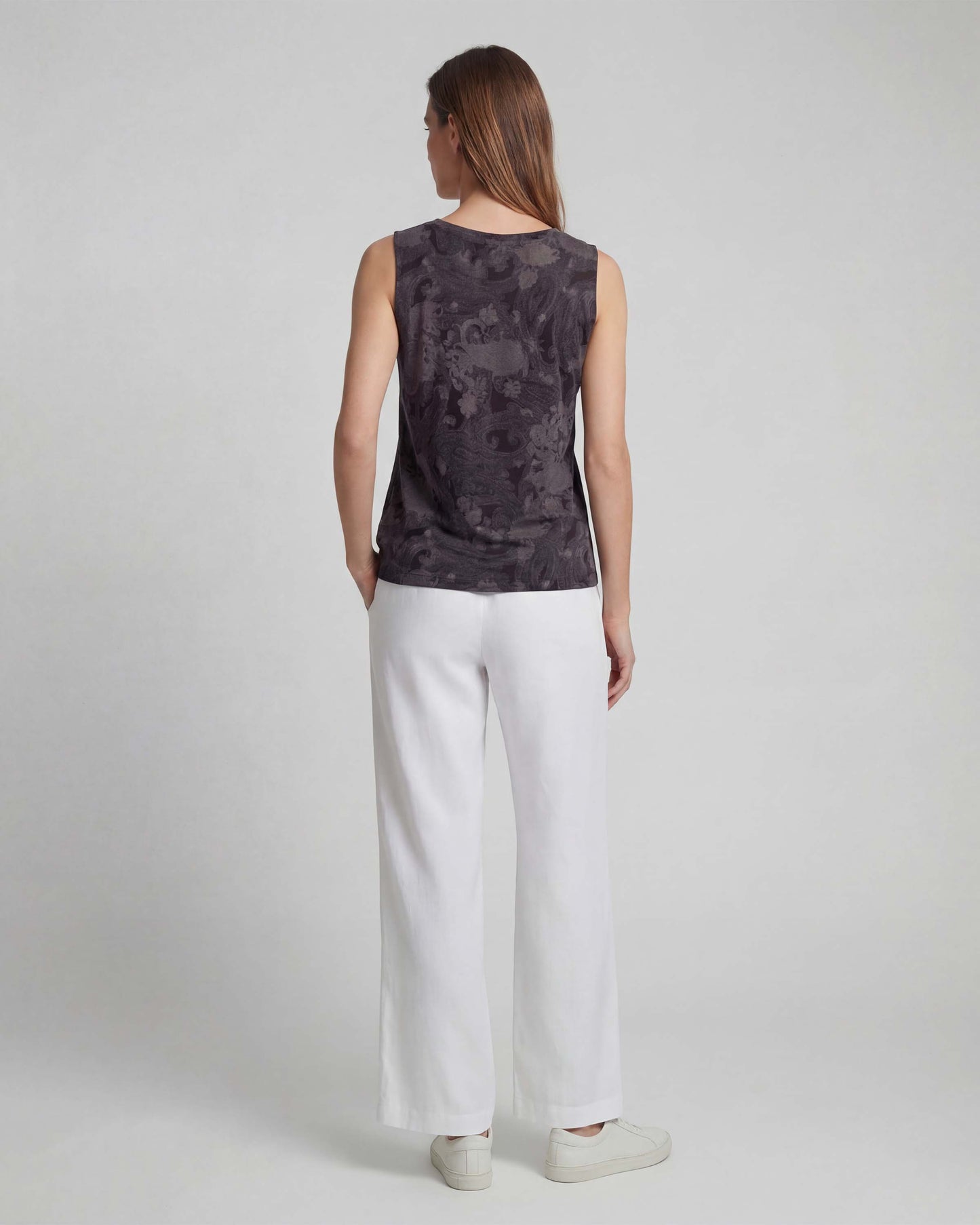 LILLIAN WHITE WOMENS WIDE-LEG LINEN PANT