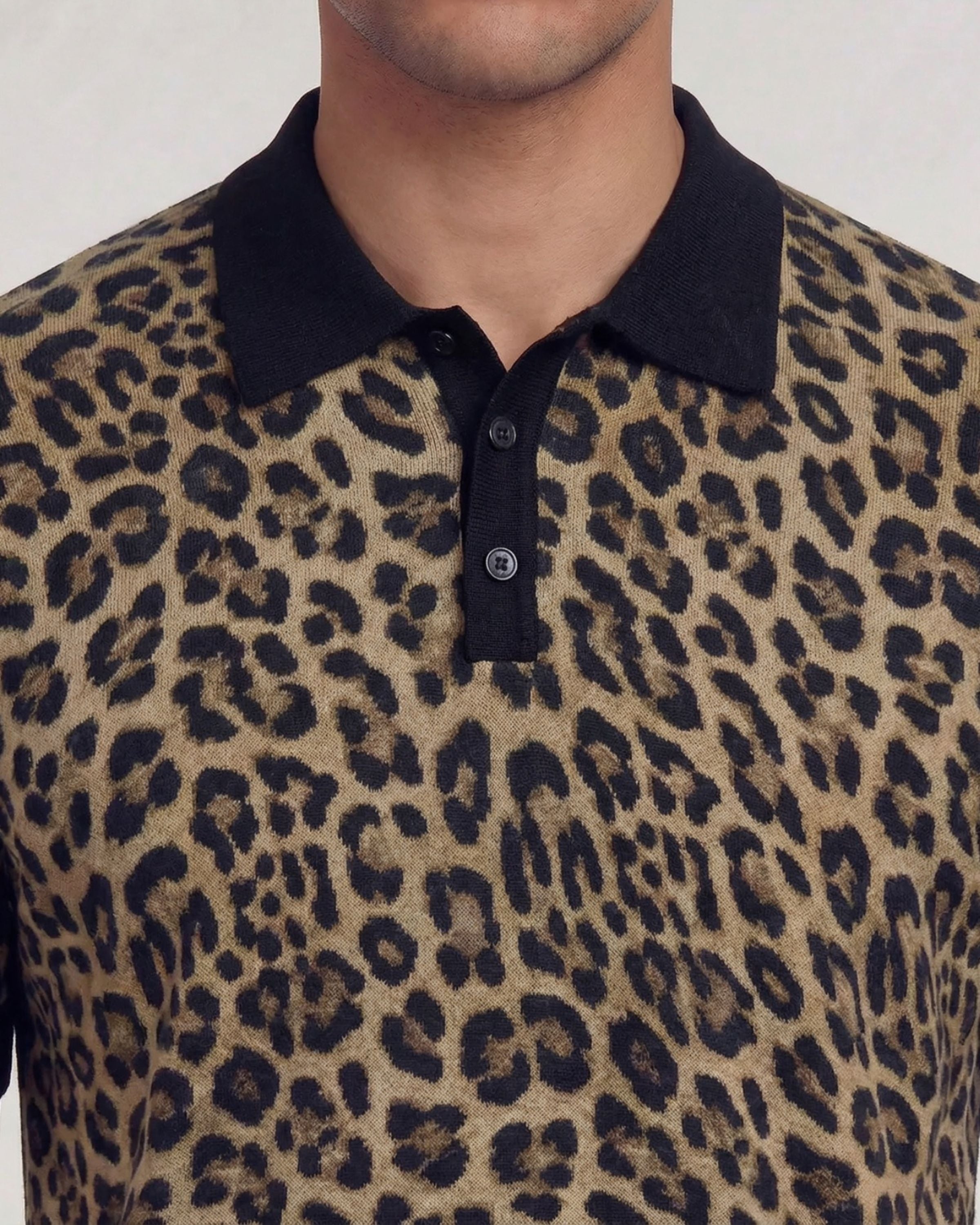 トップス 5351 pour les hommes leopard polo トップス 5351 pour les hommes leopard polo Men's 60s Leopard Print