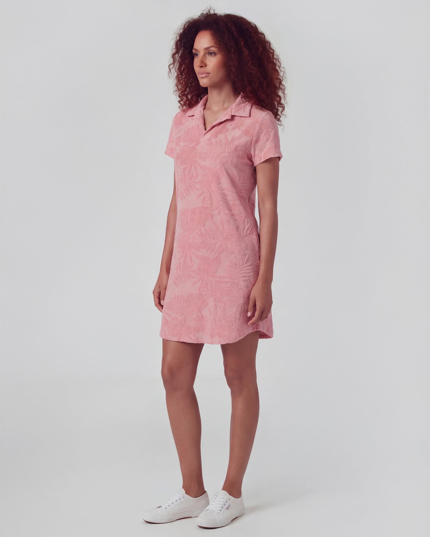 JOSEPHINE CORAL WOMENS TERRY TOWELING DRESS
