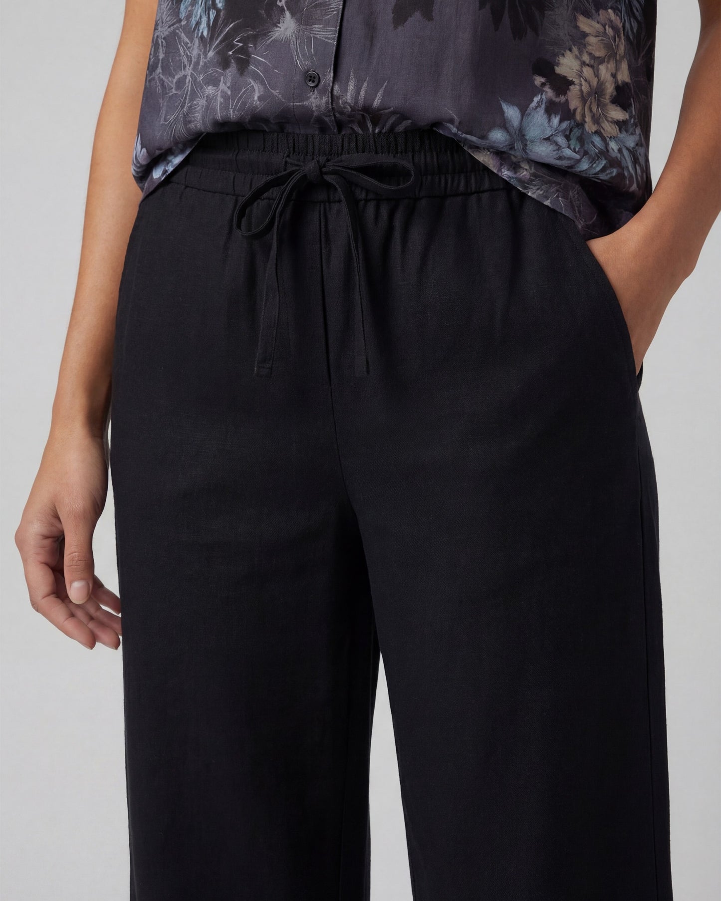 LILLIAN BLACK WOMENS WIDE-LEG PANT
