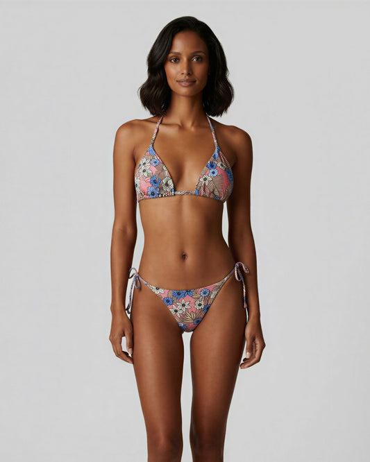 FLAVIA TROPICAL MIX CORAL WOMENS BIKINI TOP