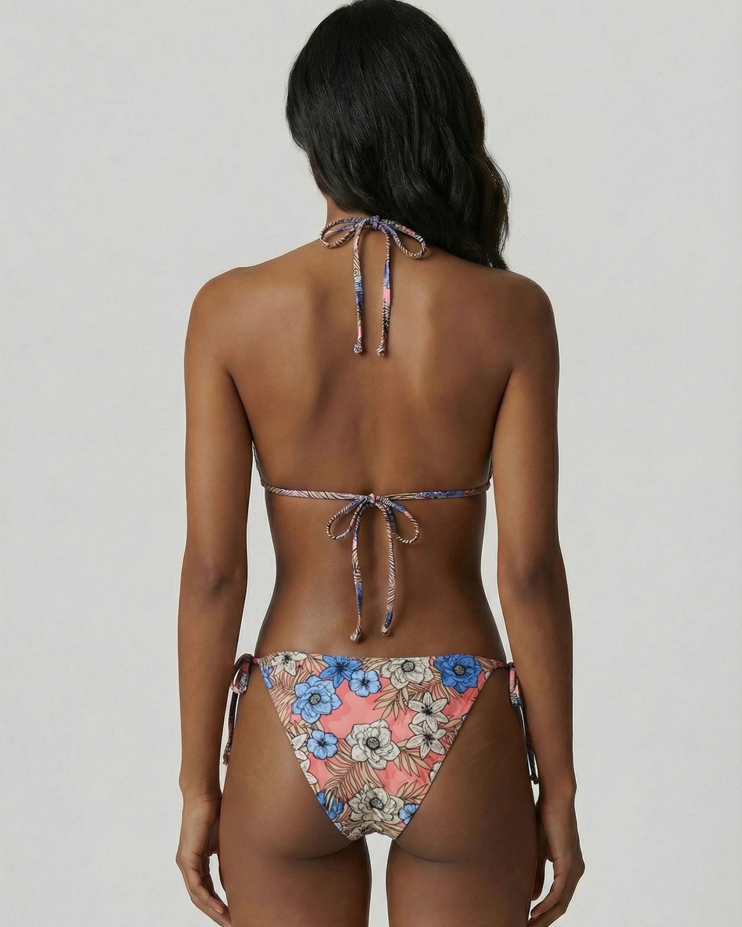 BONITA TROPICAL MIX CORAL WOMENS BIKINI BOTTOM