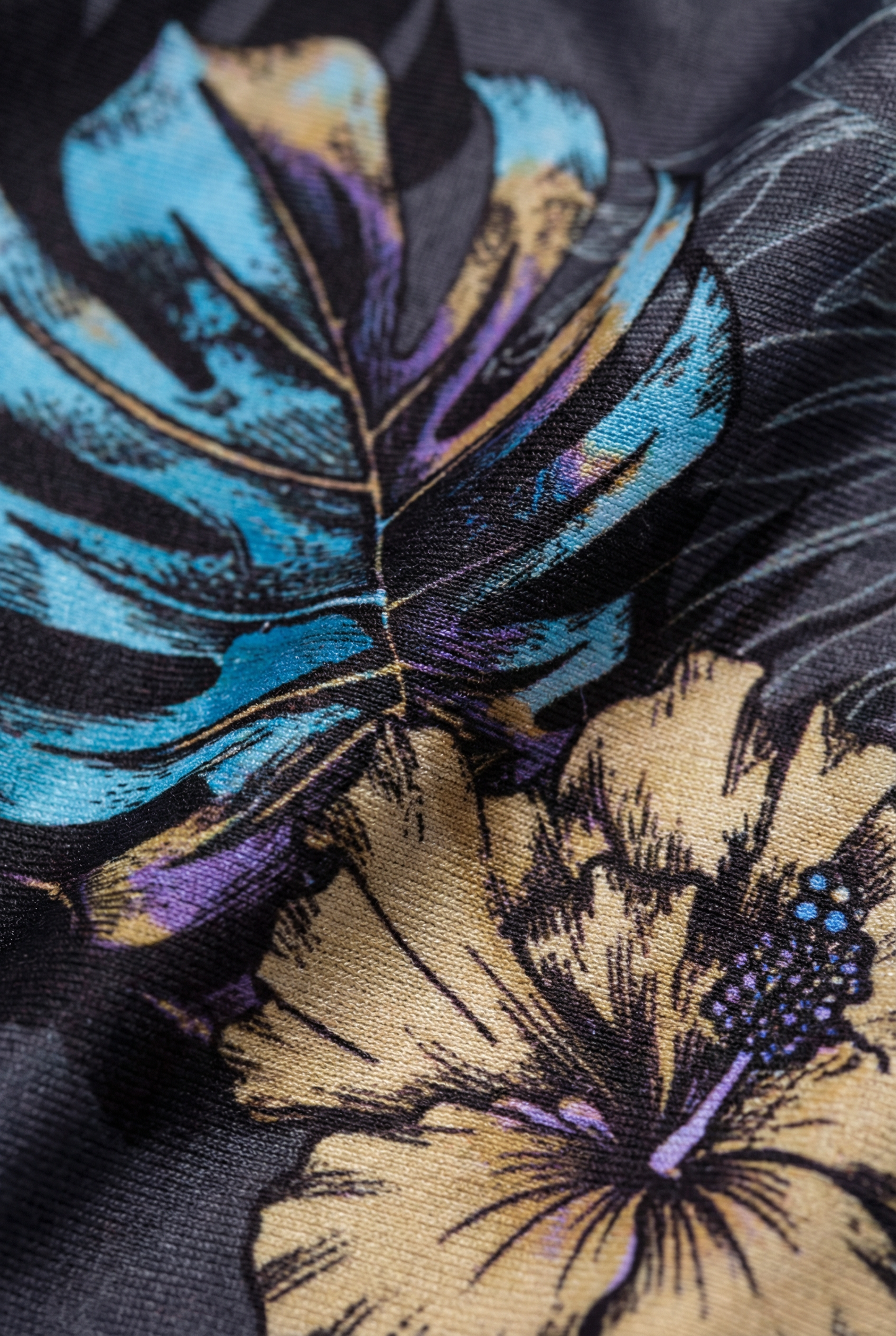 BONITA EXOTIC FLORAL BLACK WOMENS BIKINI BOTTOM