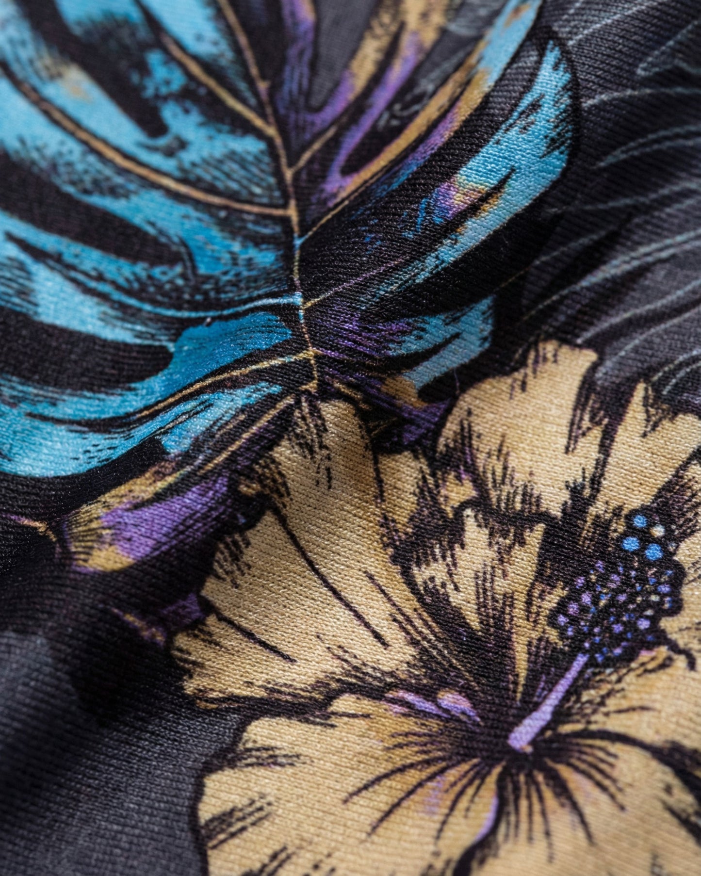 BONITA EXOTIC FLORAL BLACK WOMENS BIKINI BOTTOM