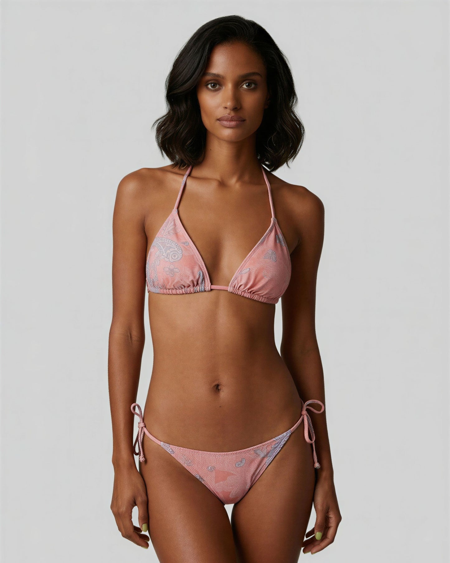 BONITA PAISLEY EXPLOSION CORAL WOMENS BIKINI BOTTOM