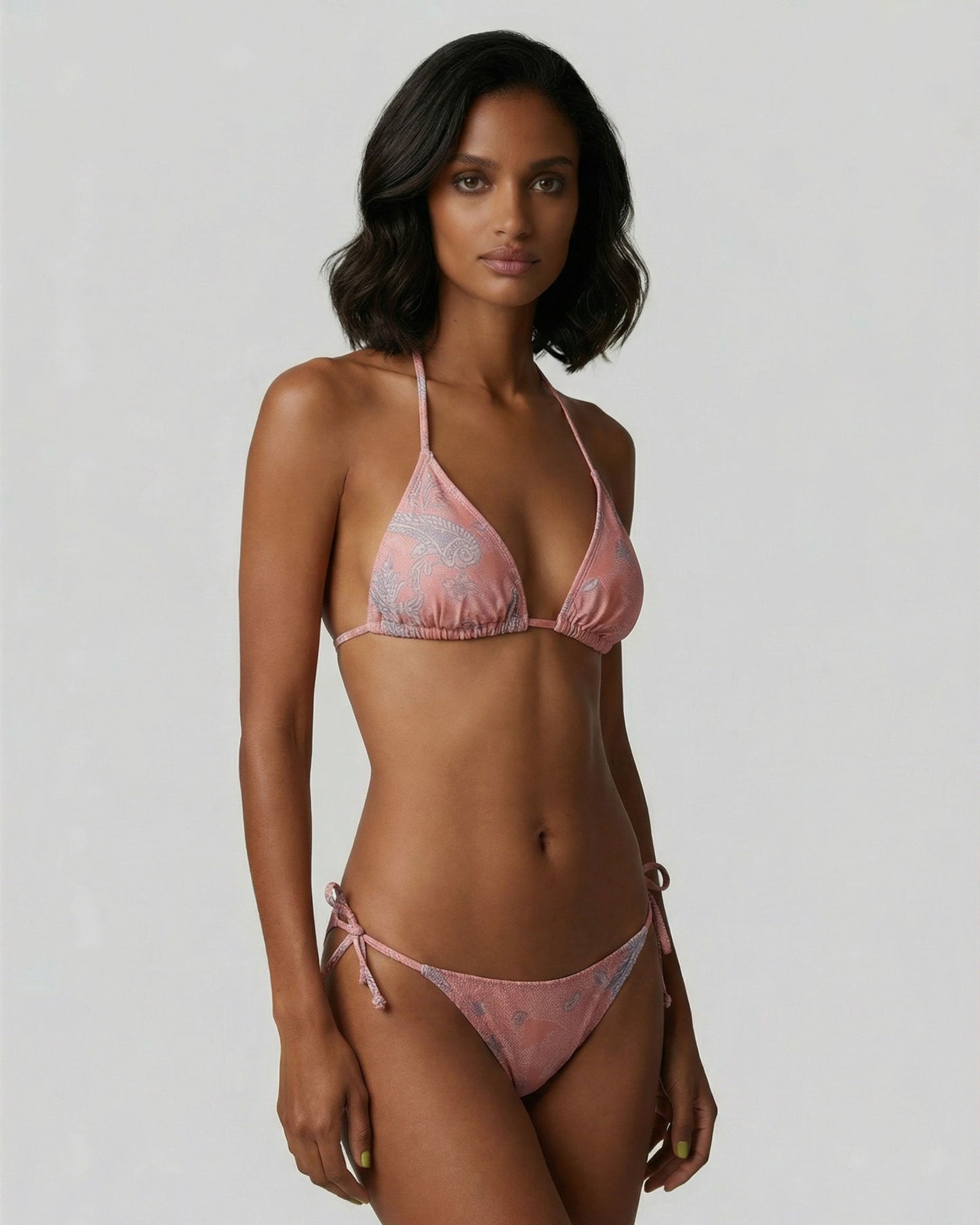 BONITA PAISLEY EXPLOSION CORAL WOMENS BIKINI BOTTOM