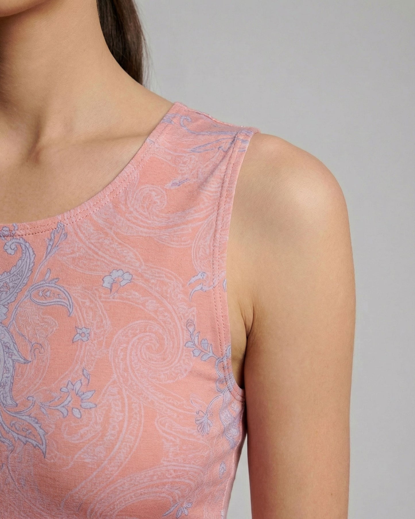 TAHLIA PAISLEY EXPLOSION CORAL WOMENS BIKINI TOP