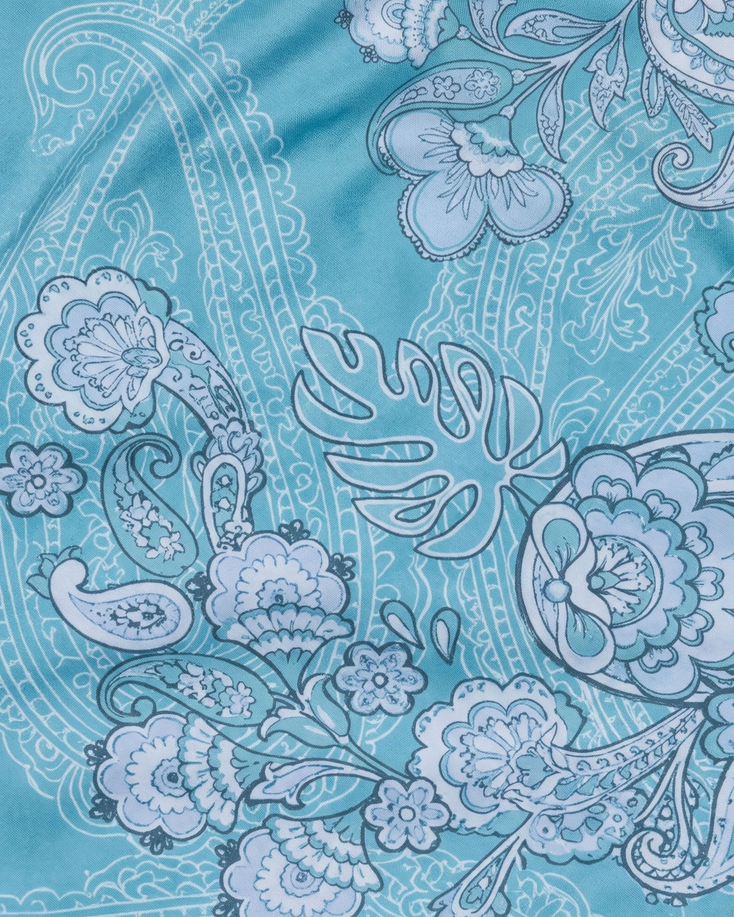 TAHLIA PAISLEY EXPLOSION TEAL WOMENS BIKINI TOP