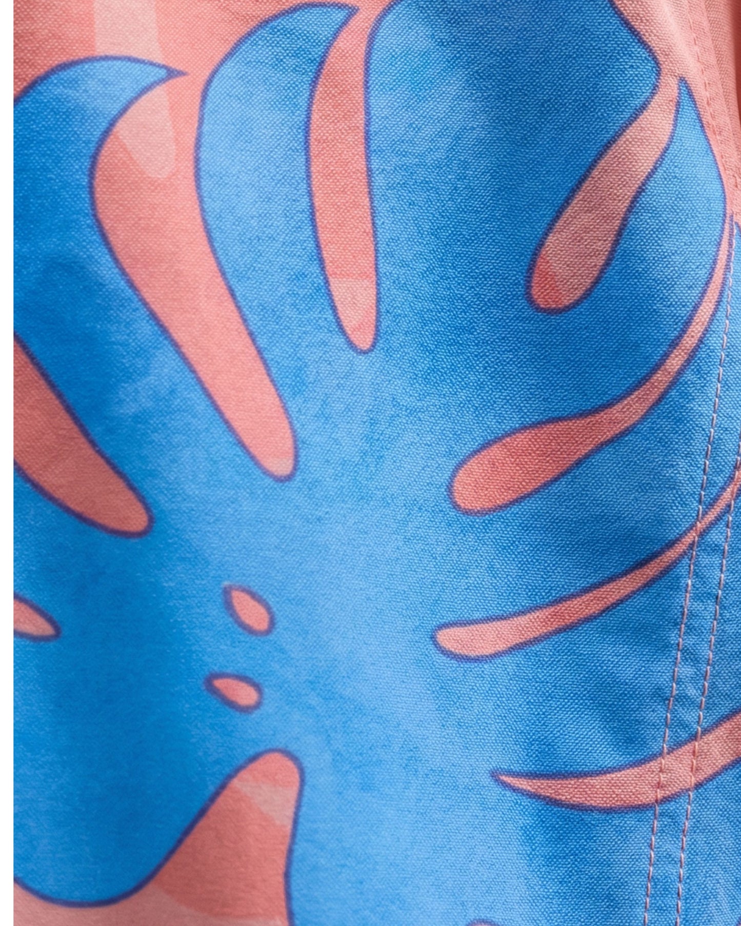 RAQUEL MONSTERA FLORAL CORAL WOMENS BIKINI TOP